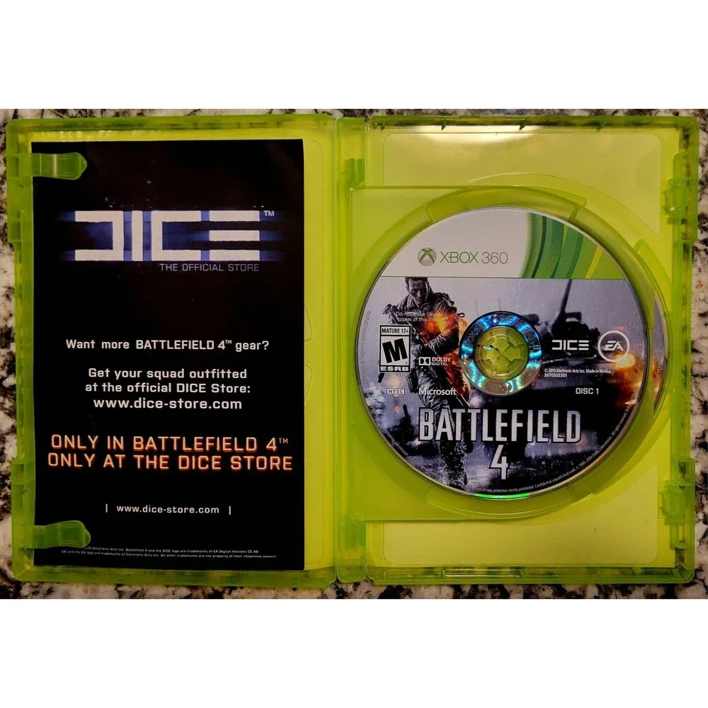 Microsoft Xbox 360: Battlefield 4,CIB, MANUAL,GD COND TESTED &WORKING, FAST SHIP